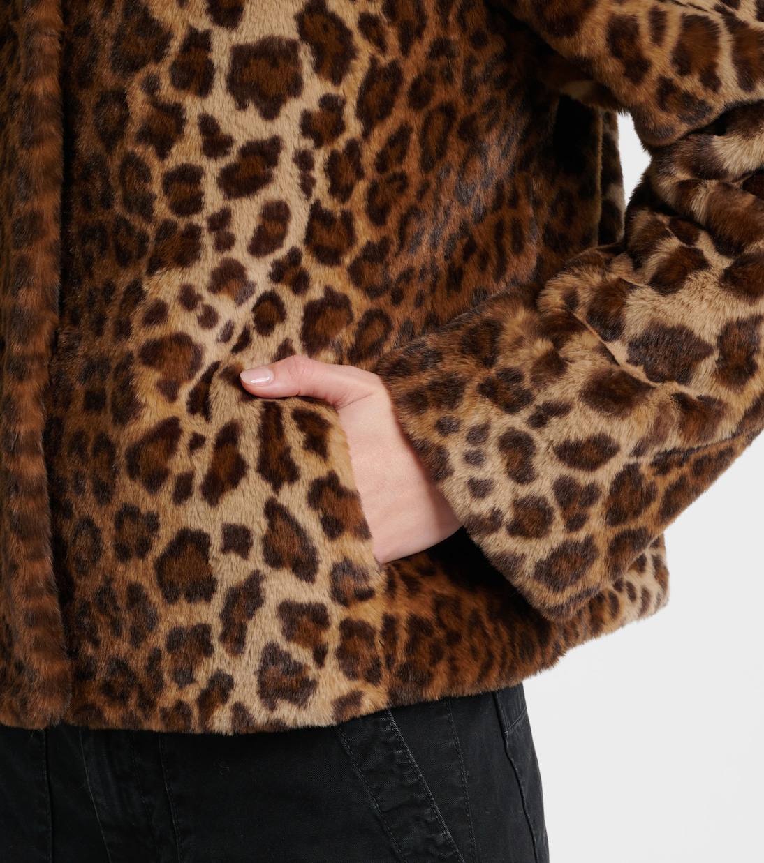 Valli leopard-print faux fur jacket | Velvet