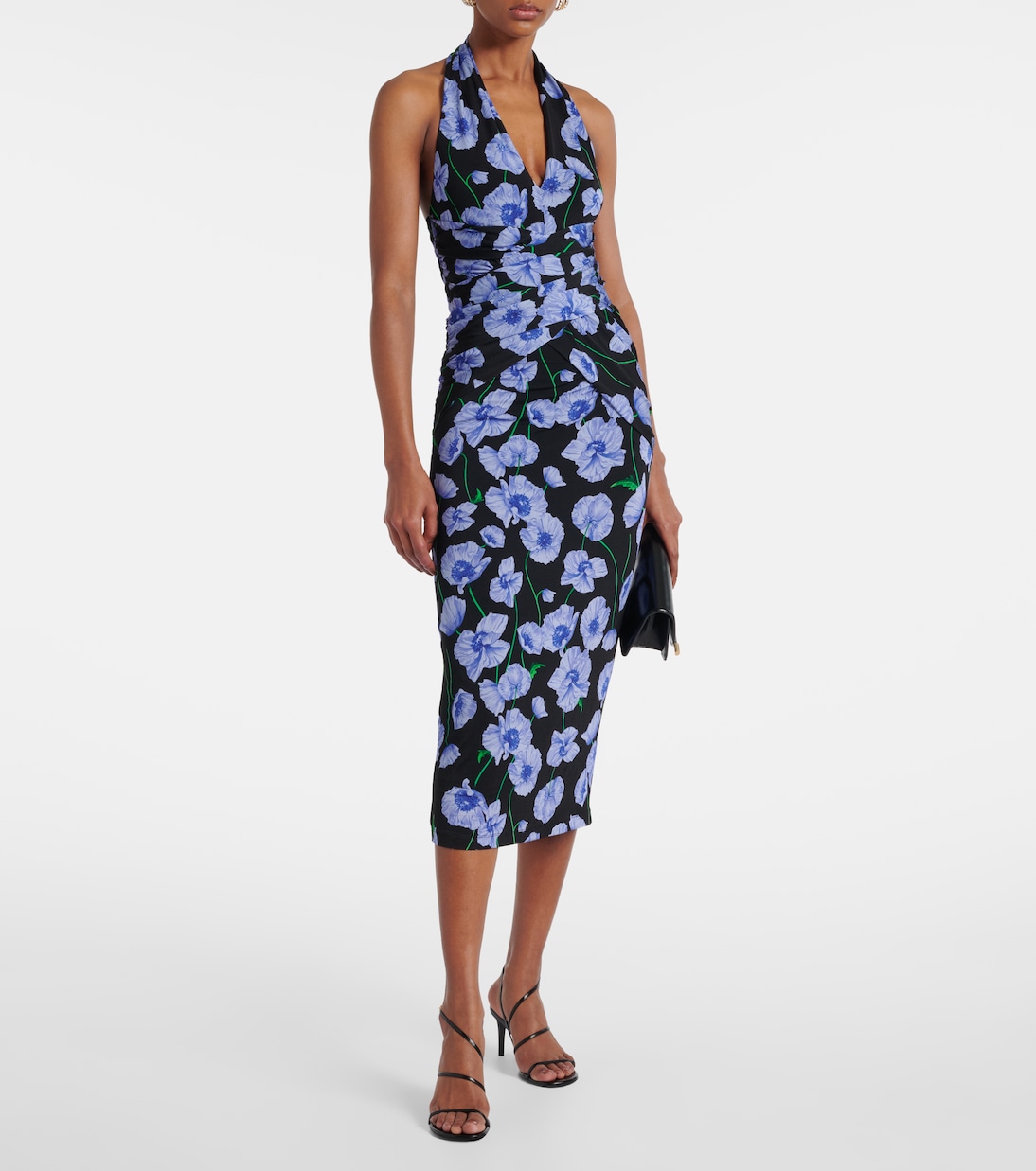 Abito midi con stampa floreale | Carolina Herrera