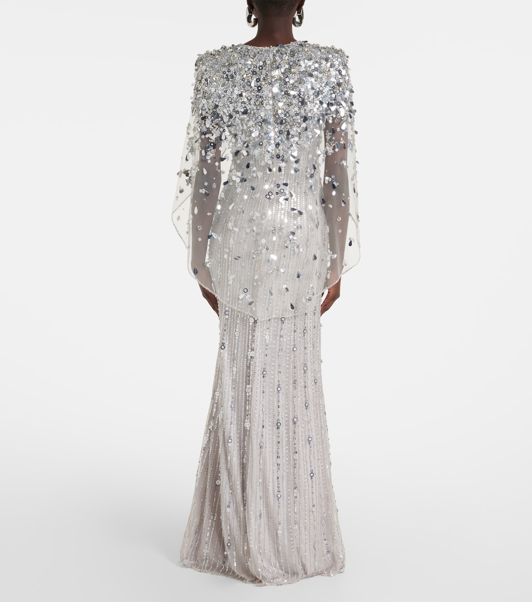 Abito lungo Nettie in tulle con applicazioni | Jenny Packham