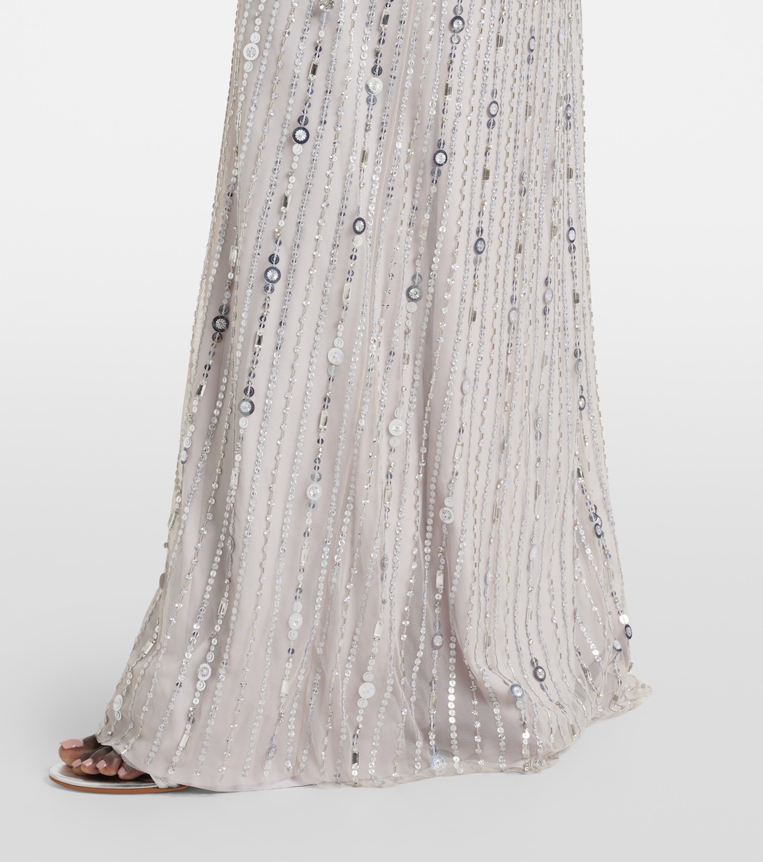 Abito lungo Nettie in tulle con applicazioni | Jenny Packham