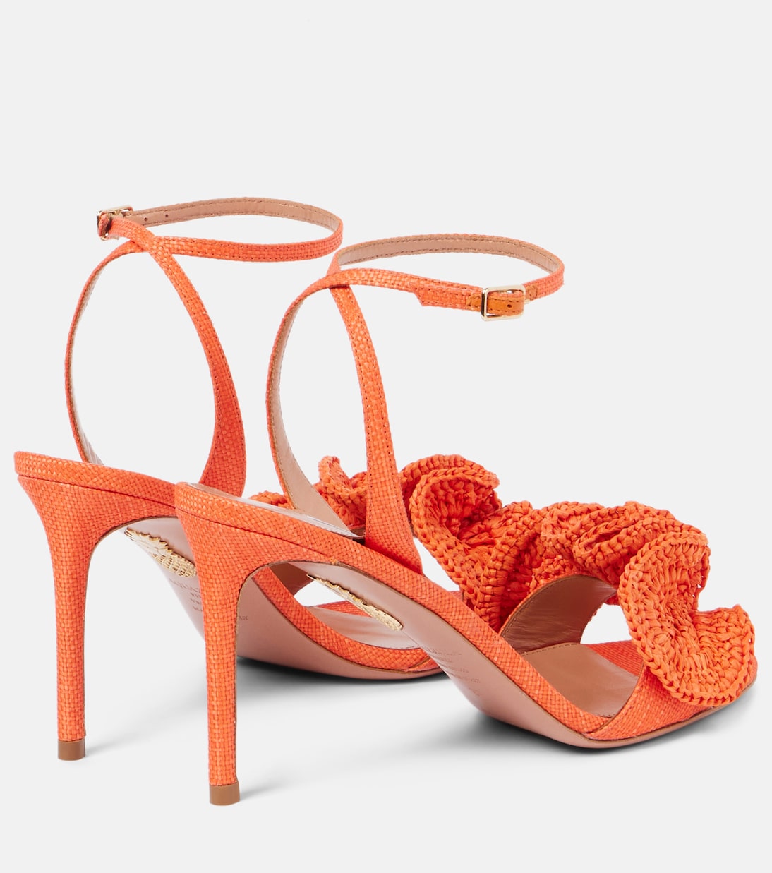 Noches Tropicales 85 raffia sandals | Aquazzura