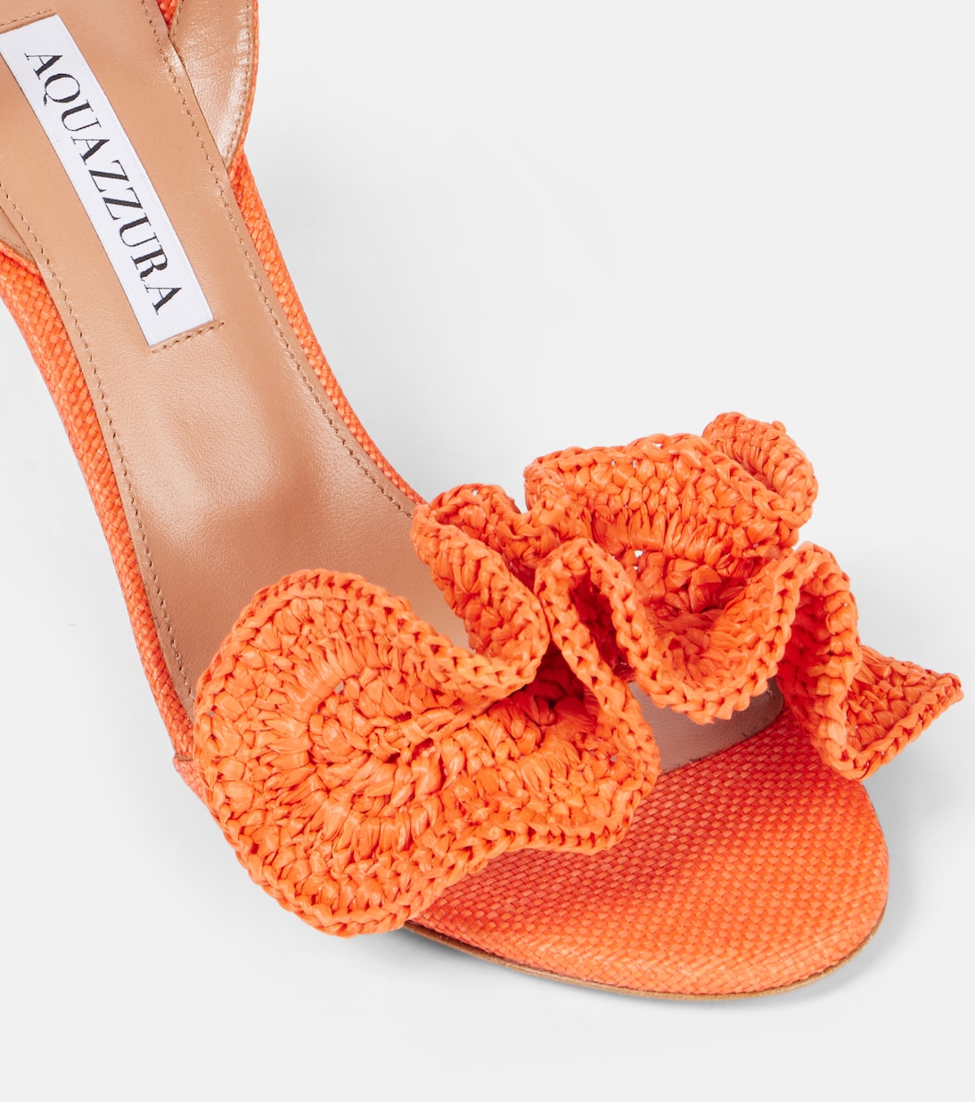 Noches Tropicales 85 raffia sandals | Aquazzura
