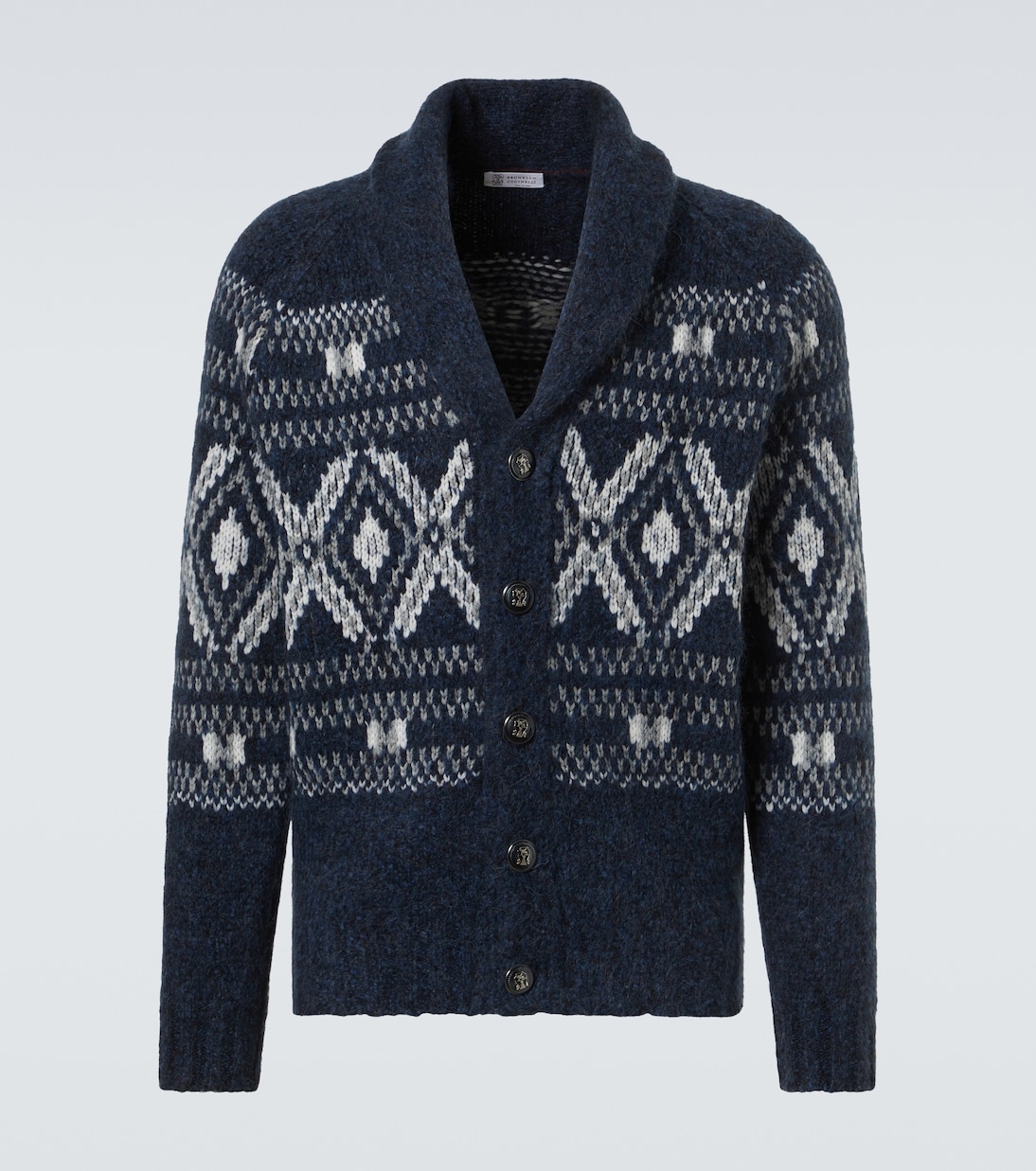 Fair Isle alpaca wool-blend cardigan | Brunello Cucinelli