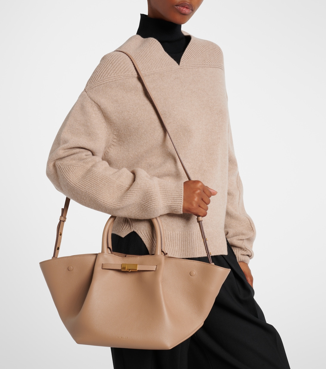 New York Midi leather tote bag | DeMellier