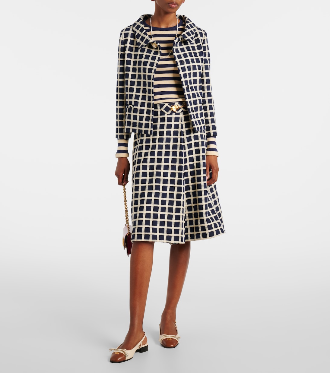 Pullover in cotone a coste a righe | Valentino