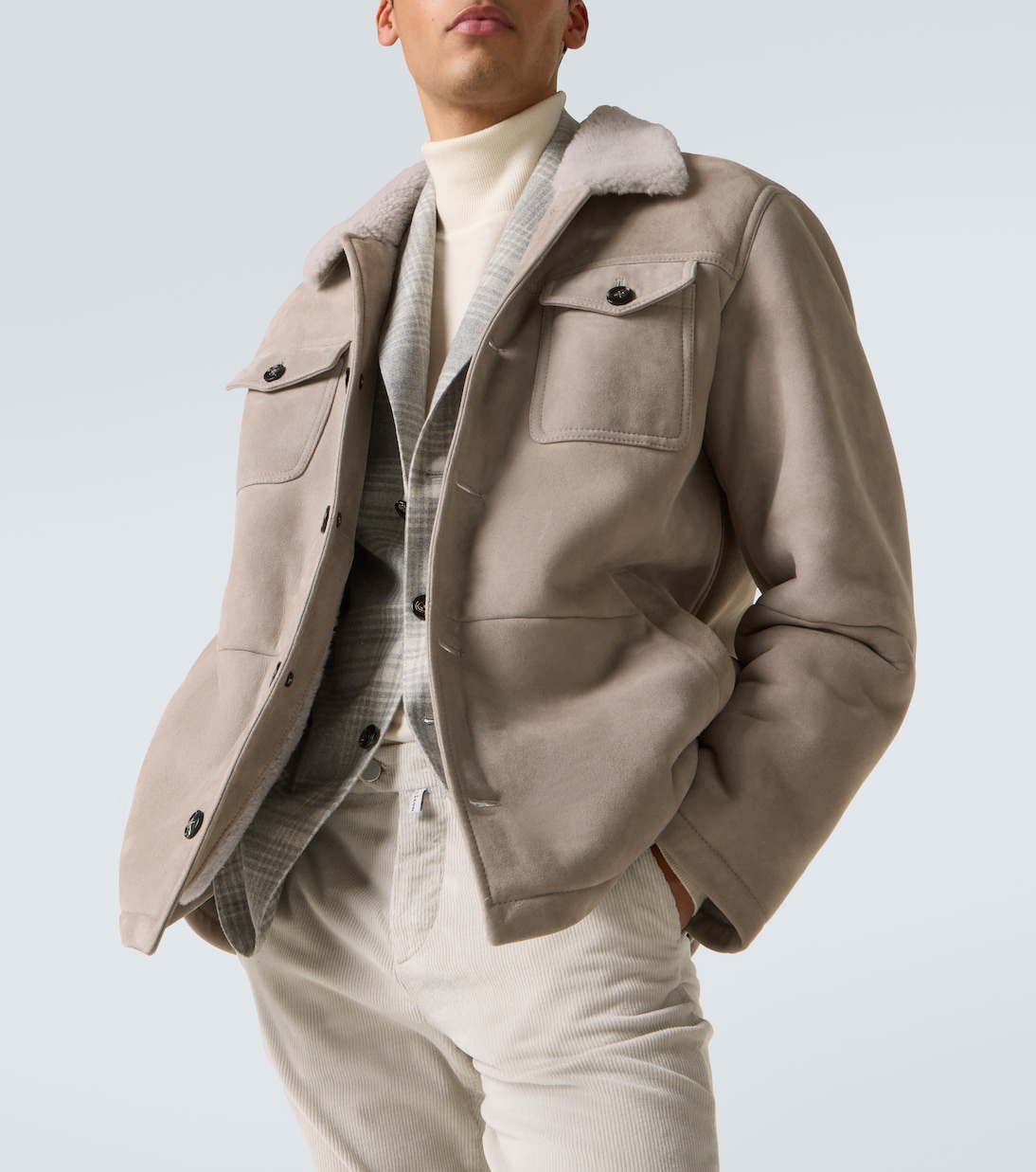 Suede field jacket | Kiton