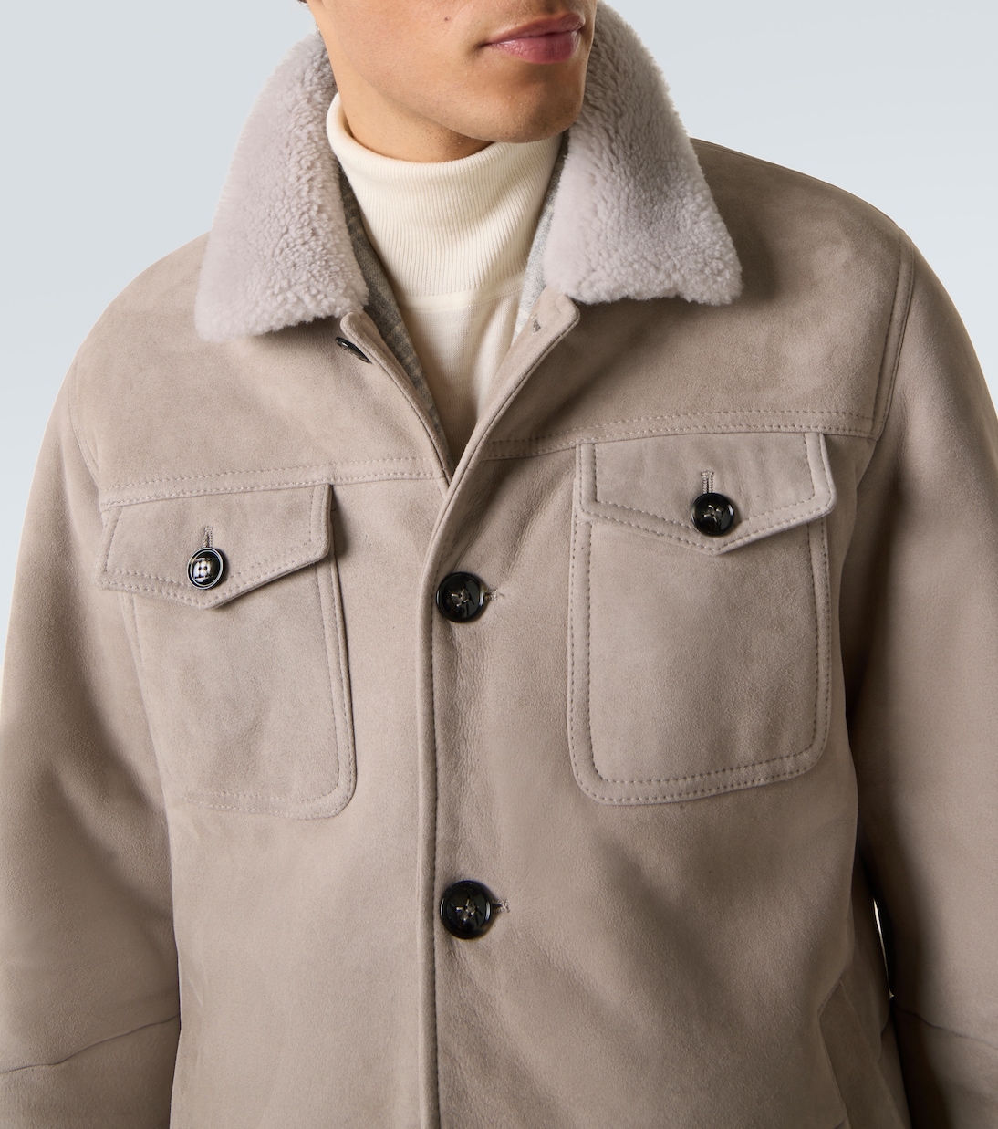 Suede field jacket | Kiton