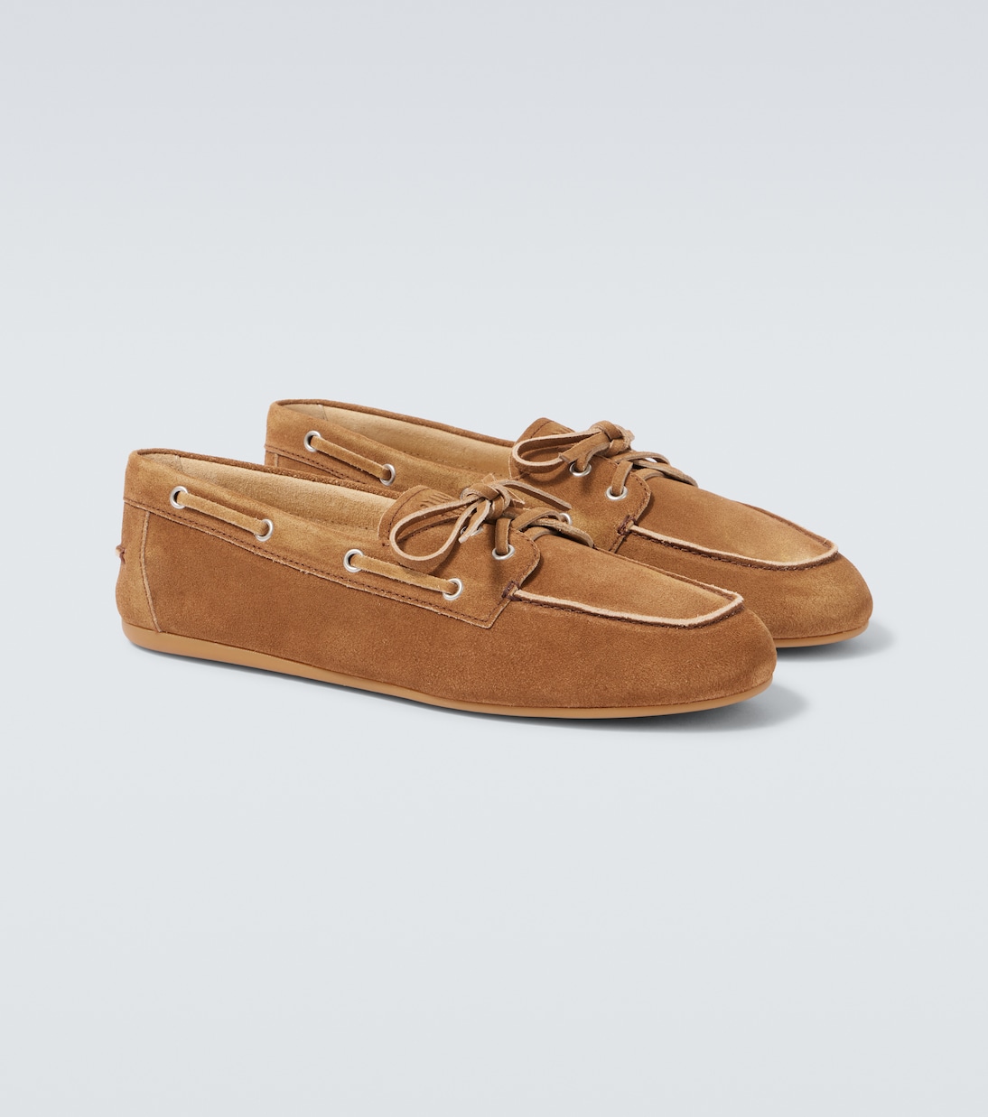 Suede boat shoes | Miu Miu