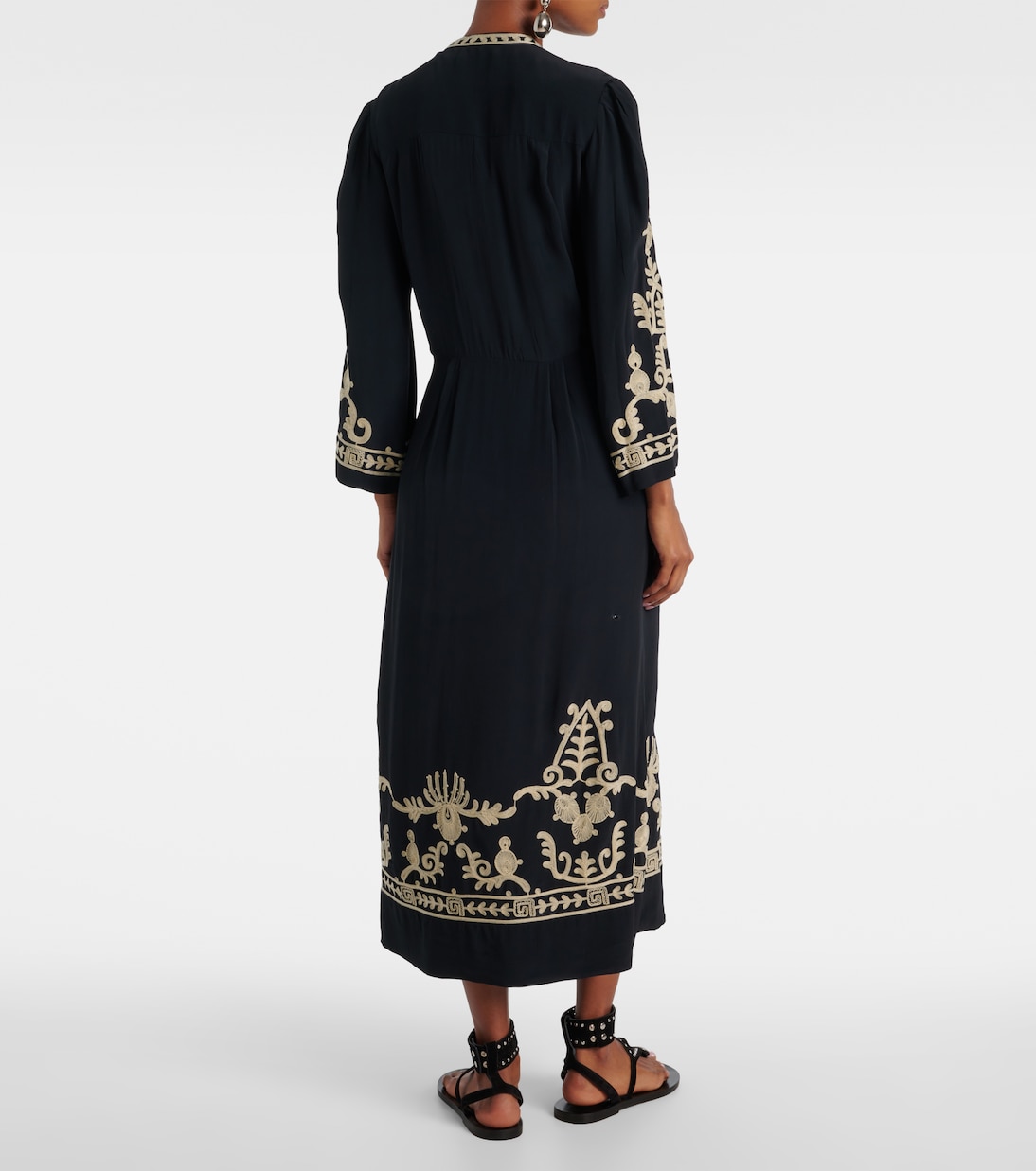 Feliana embroidered crêpe maxi dress | Marant Etoile
