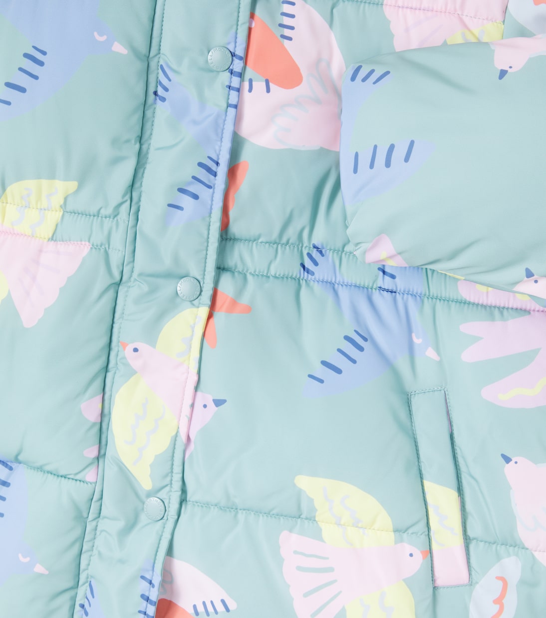 Printed faux shearling-trimmed jacket | Stella McCartney Kids