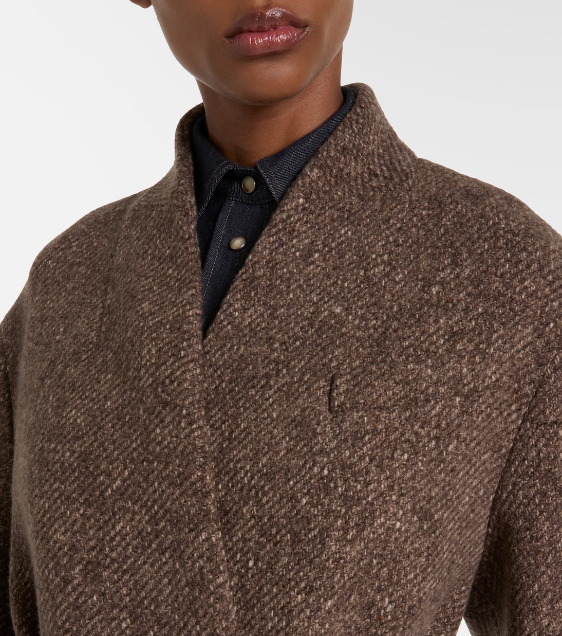 Belted wool and cashmere overcoat | Brunello Cucinelli