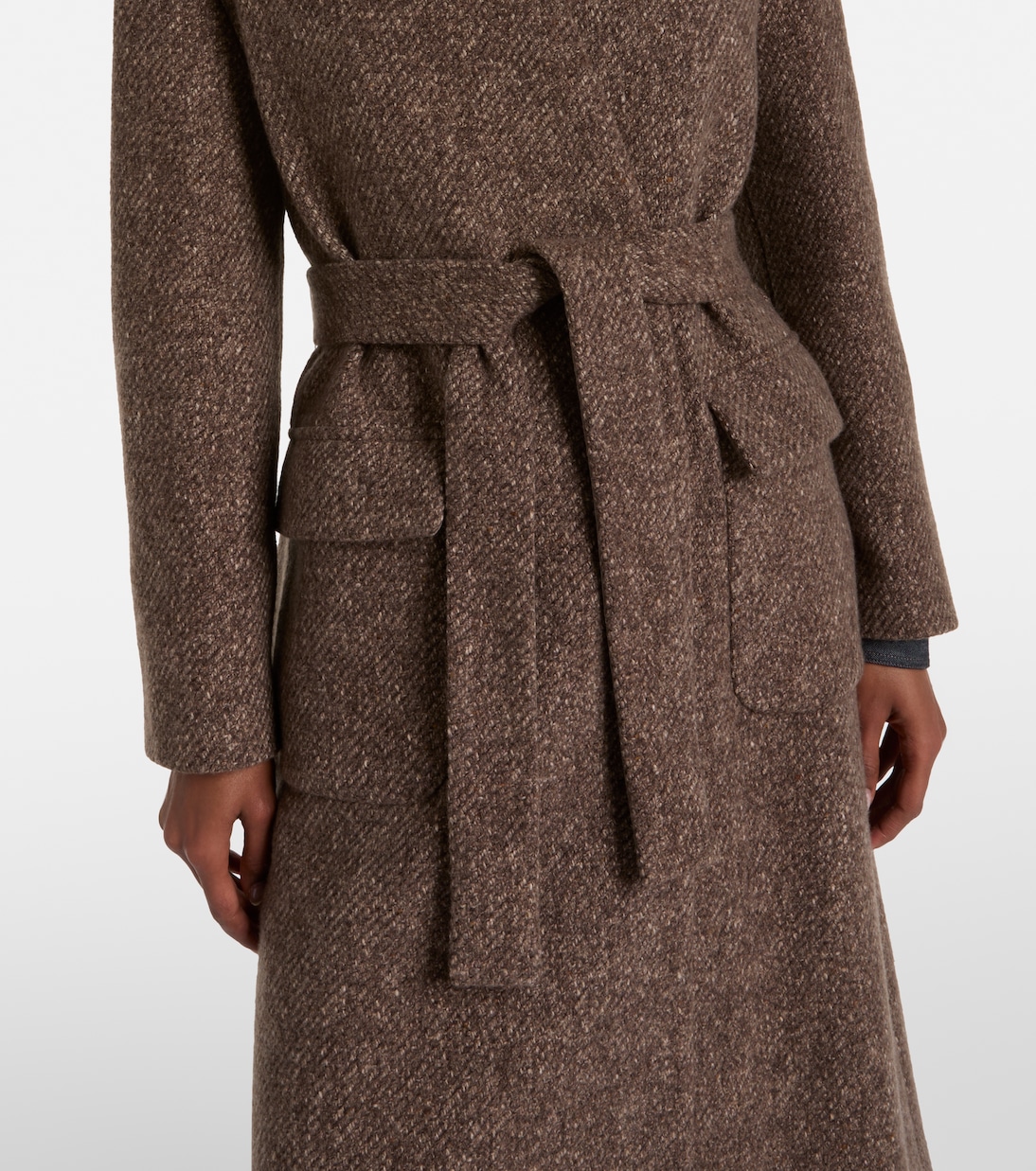 Belted wool and cashmere overcoat | Brunello Cucinelli