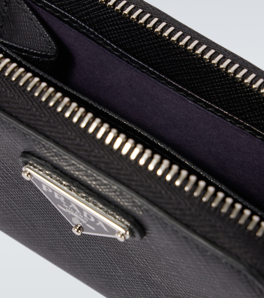 Porte-monnaie en cuir Saffiano à logo | Prada
