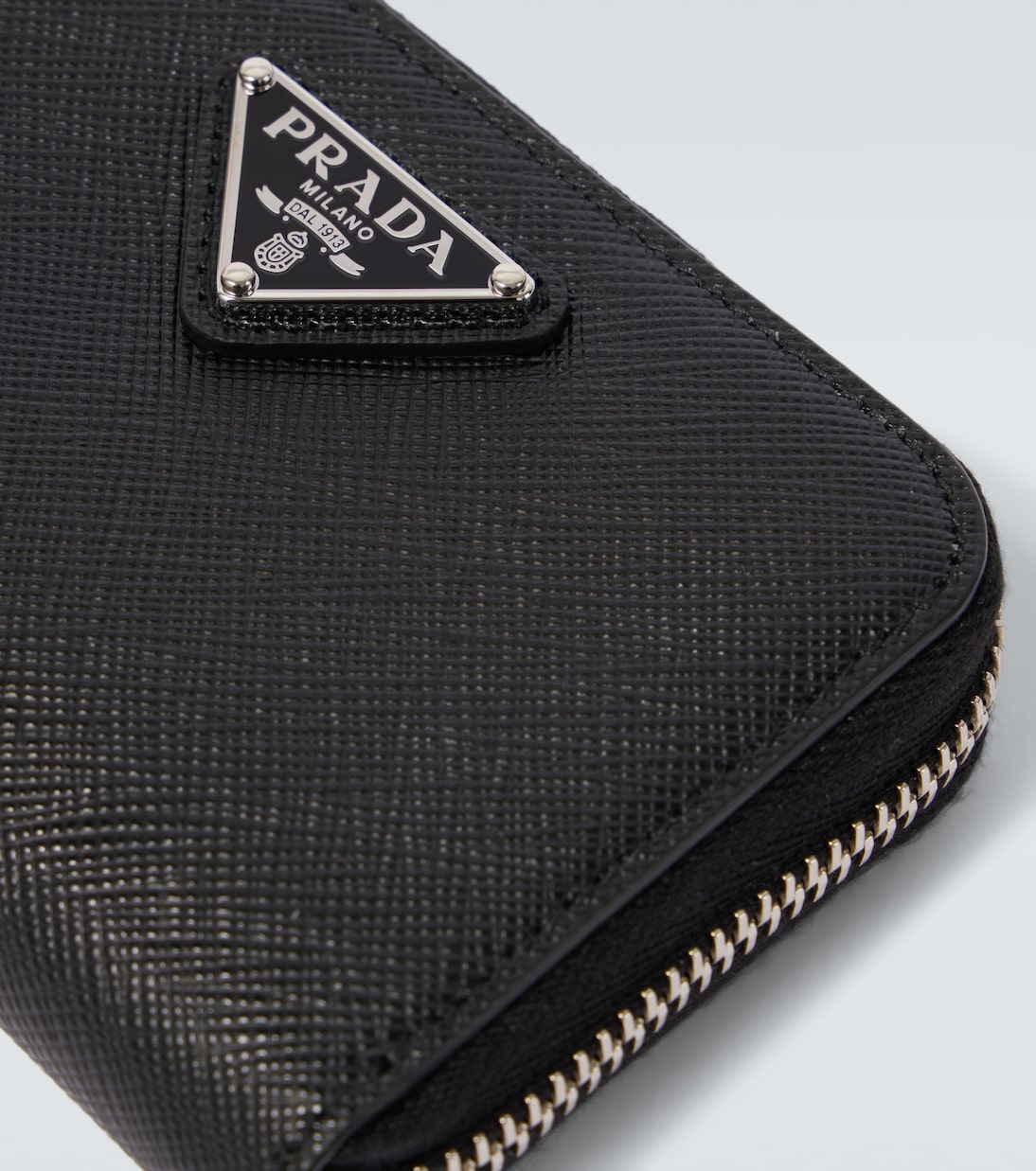Porte-monnaie en cuir Saffiano à logo | Prada