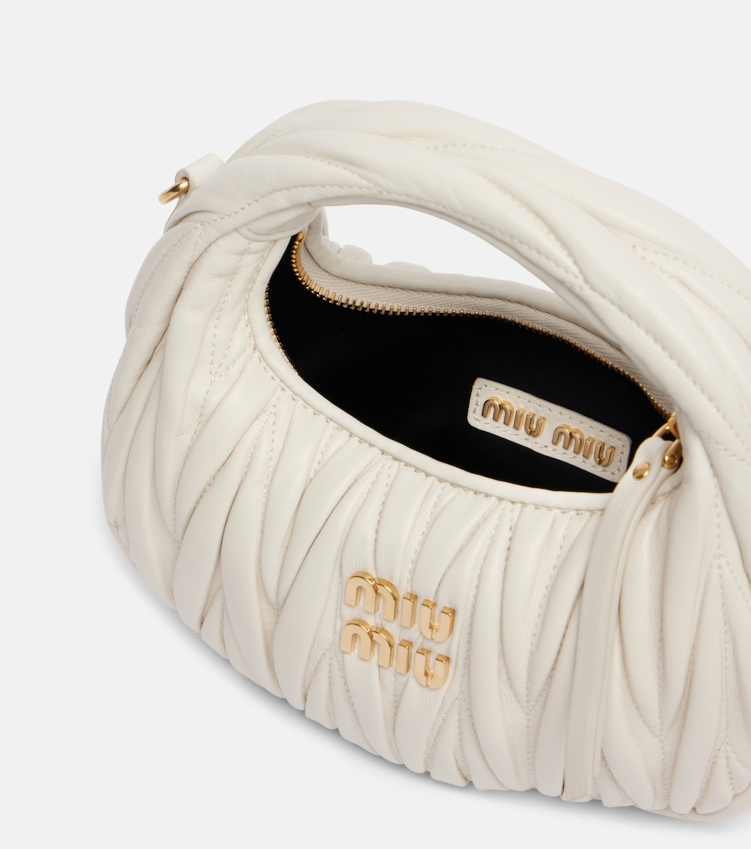 Wander Mini matelassé leather shoulder bag | Miu Miu