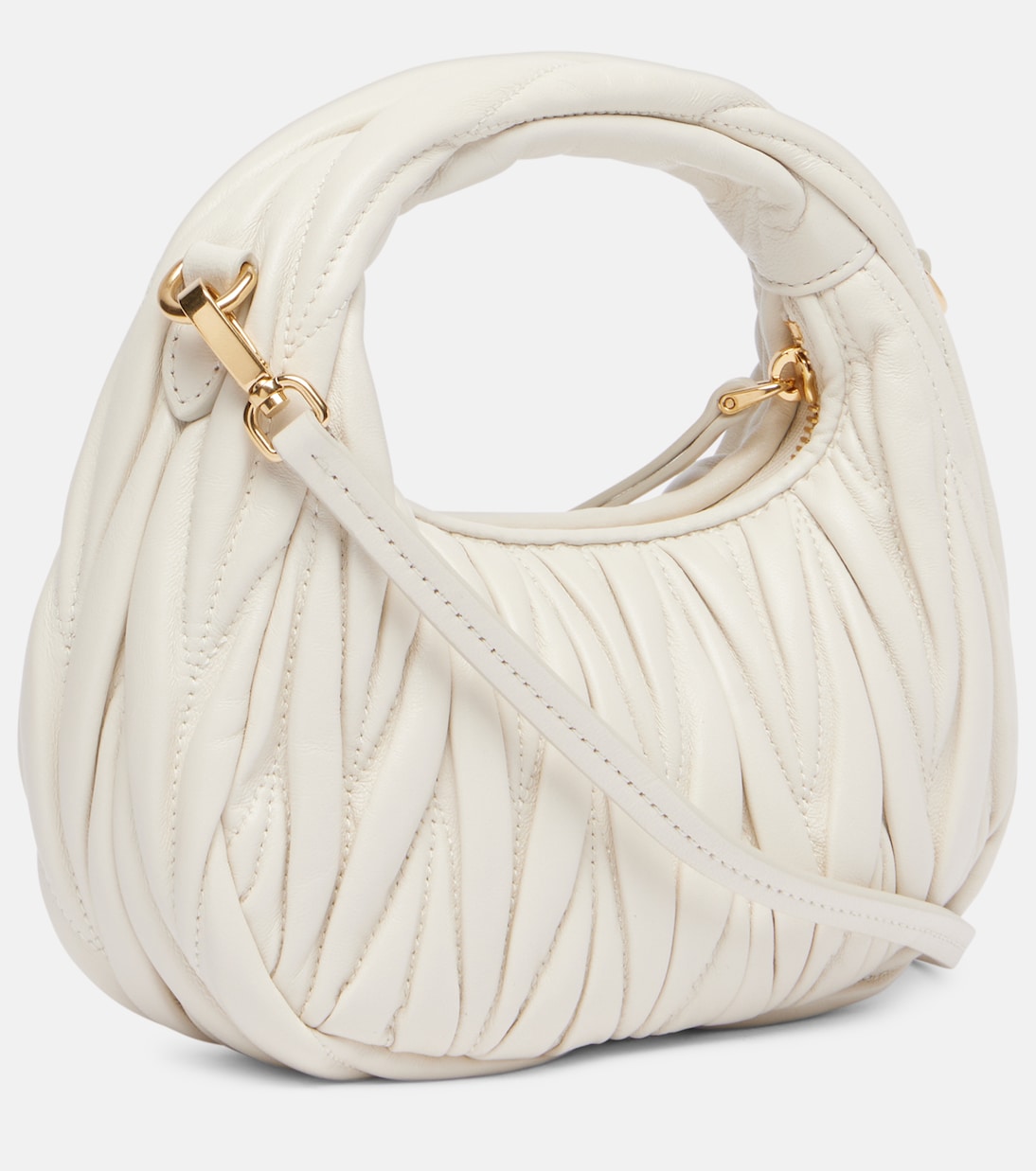 Wander Mini matelassé leather shoulder bag | Miu Miu