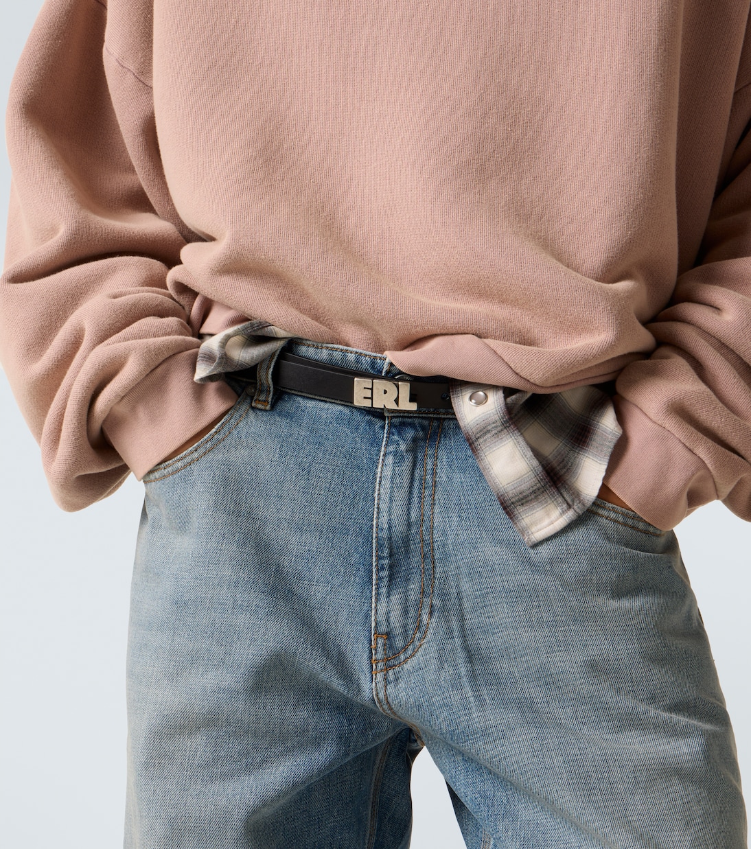 Logo leather belt | ERL