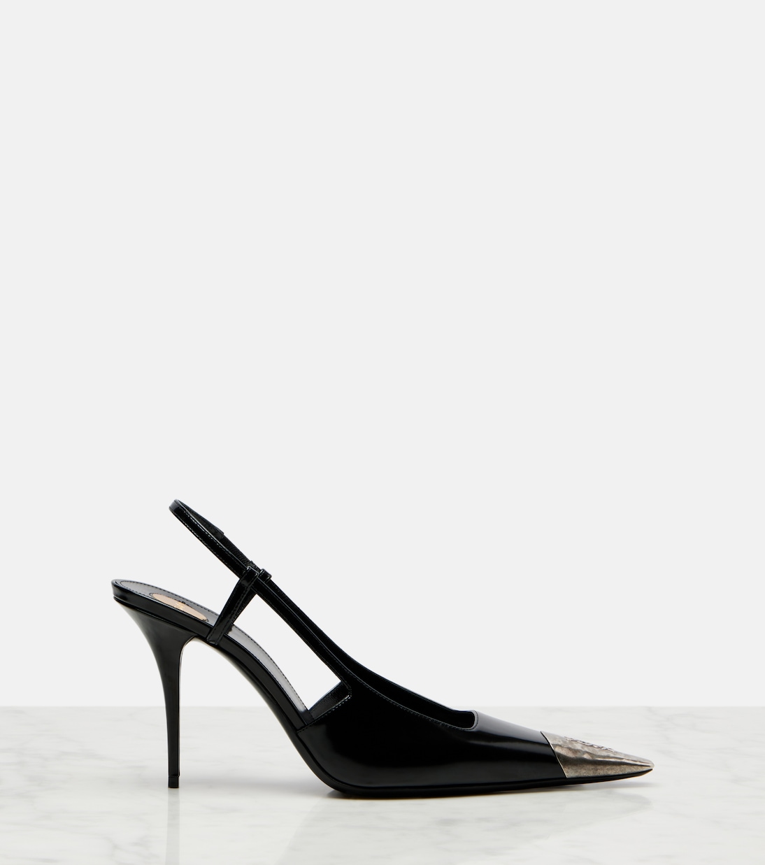 Jeanne 90皮革露跟高跟鞋 | Saint Laurent