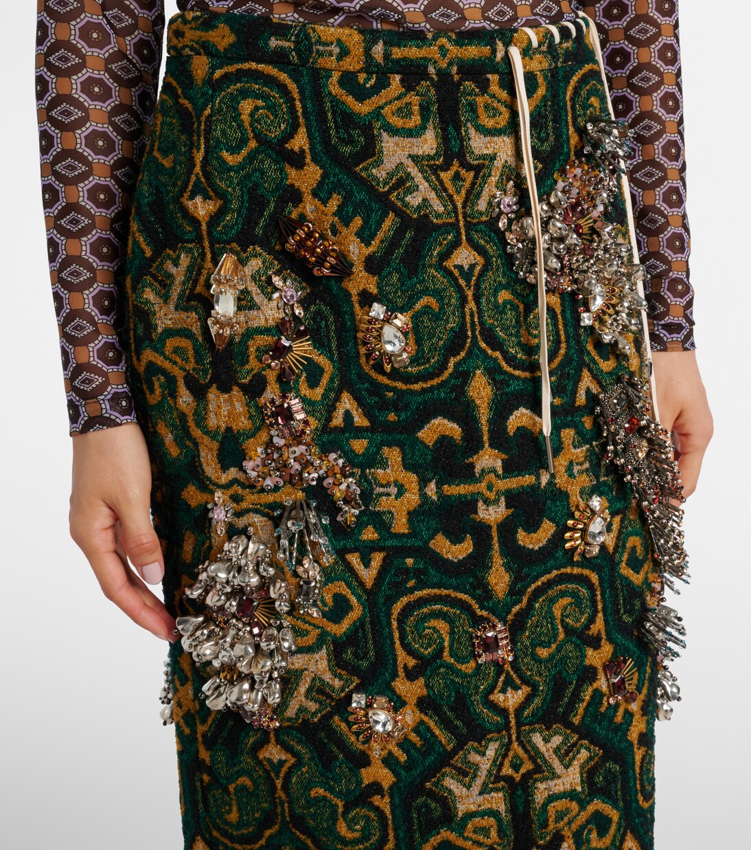 Falda tubo adornada | Dries Van Noten