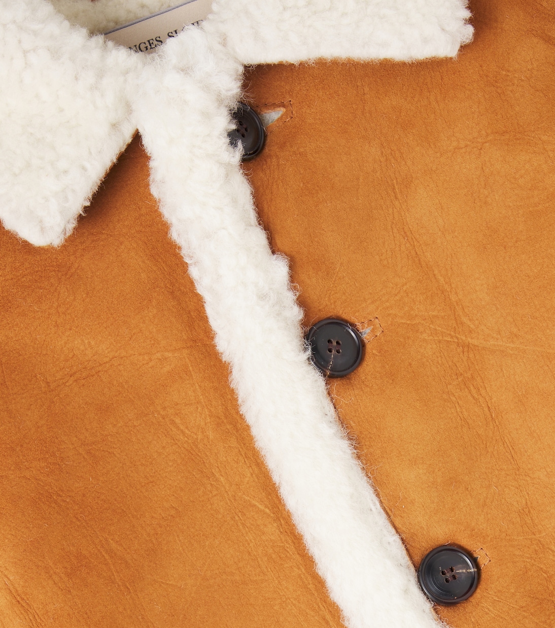 Bonne shearling-trimmed leather coat | Konges Sløjd