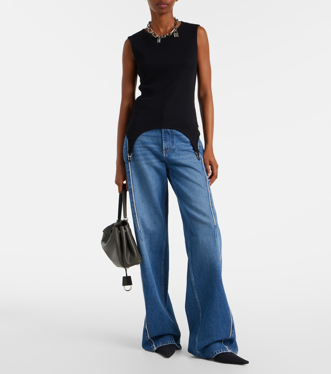 Ribbed-knit cotton jersey tank top | Jean Paul Gaultier