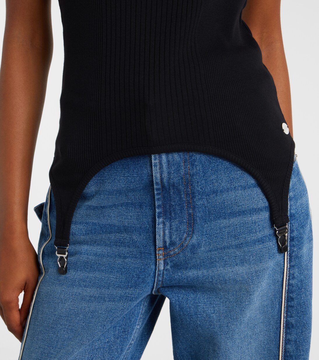 Ribbed-knit cotton jersey tank top | Jean Paul Gaultier