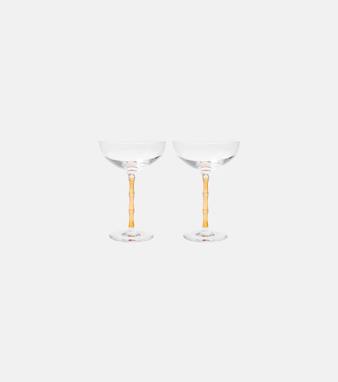 Set de 2 copas de champán Bamboo de cristal | La DoubleJ