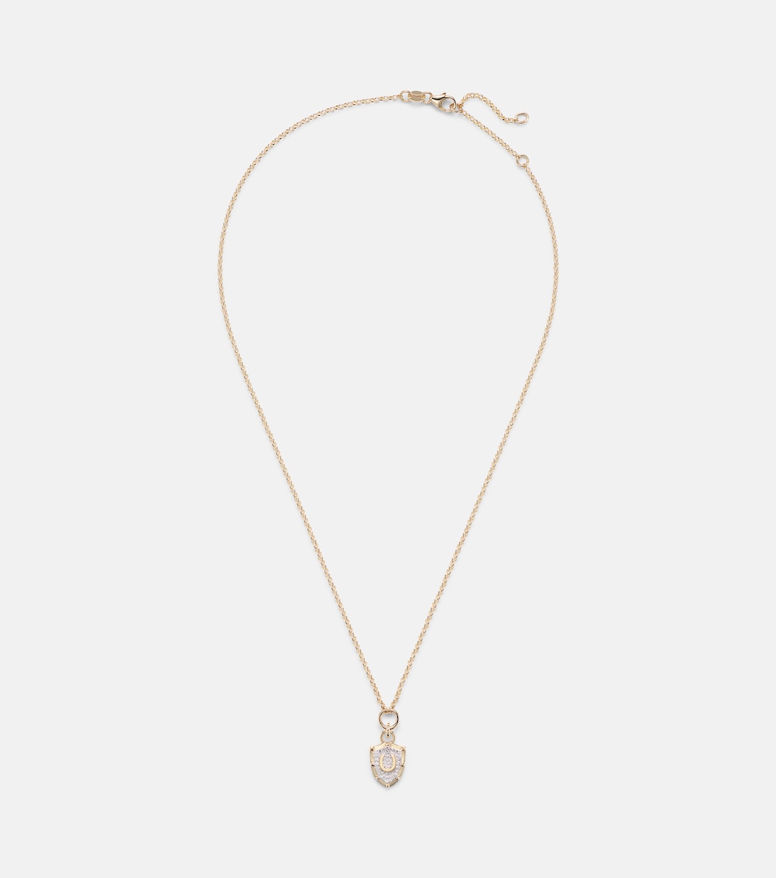 Protection Fine Belcher 18kt gold necklace with diamonds | FoundRae