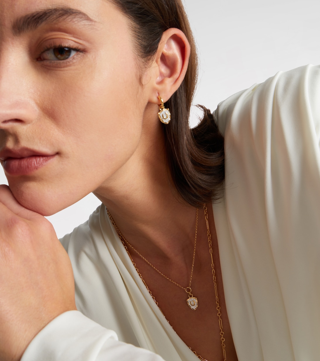 Protection Fine Belcher 18kt gold necklace with diamonds | FoundRae