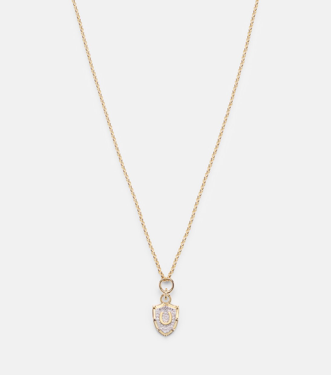 Protection Fine Belcher 18kt gold necklace with diamonds | FoundRae