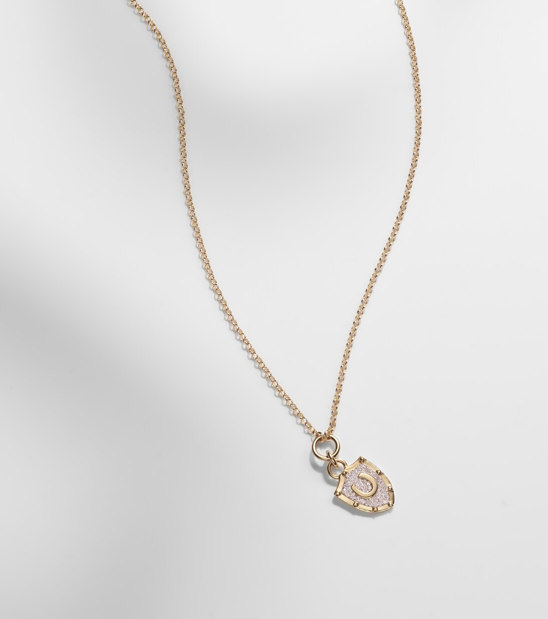 Protection Fine Belcher 18kt gold necklace with diamonds | FoundRae