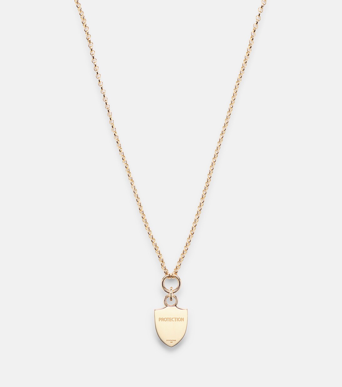 Protection Fine Belcher 18kt gold necklace with diamonds | FoundRae