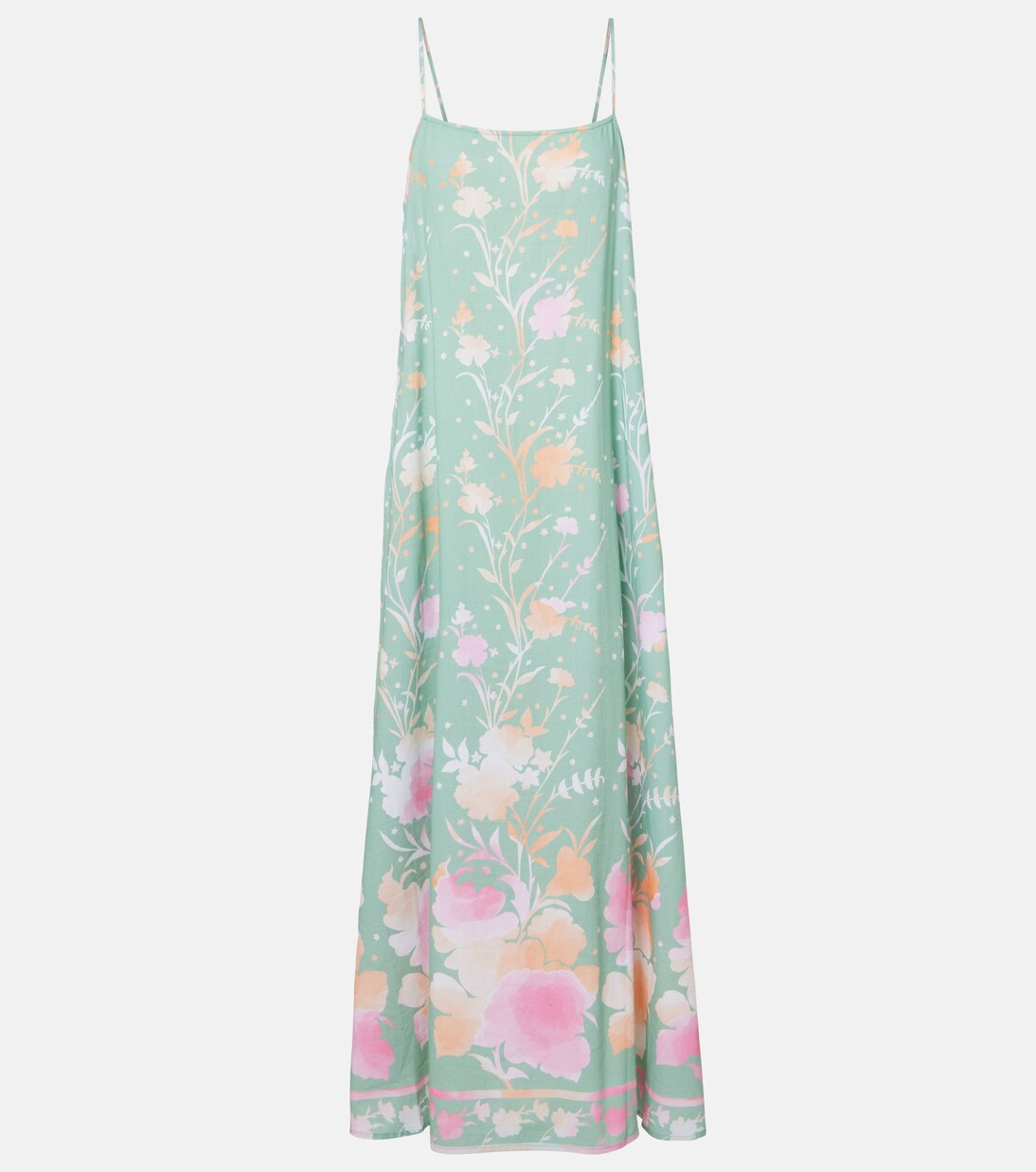 Floral cotton and linen maxi dress | Juliet Dunn