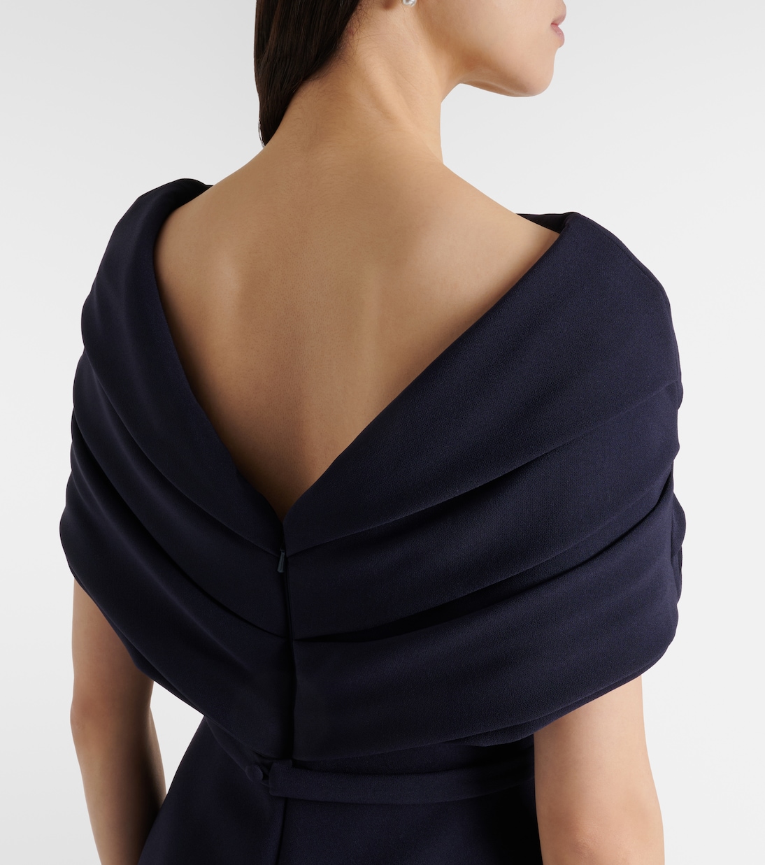 Loura off-shoulder crêpe gown | Safiyaa