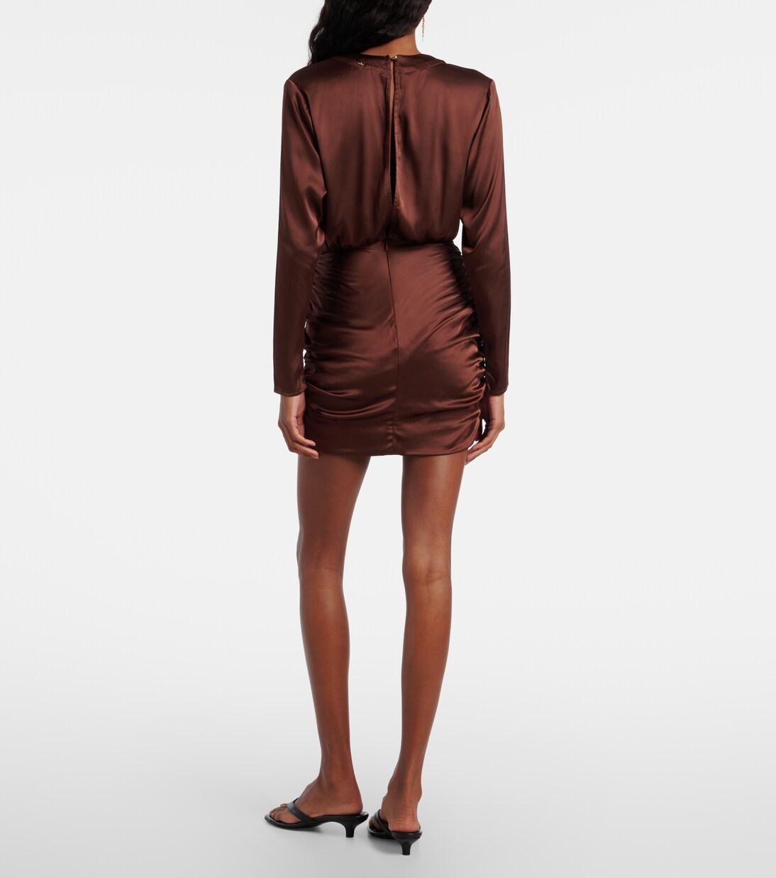 Ruffled satin minidress | Poupette St Barth