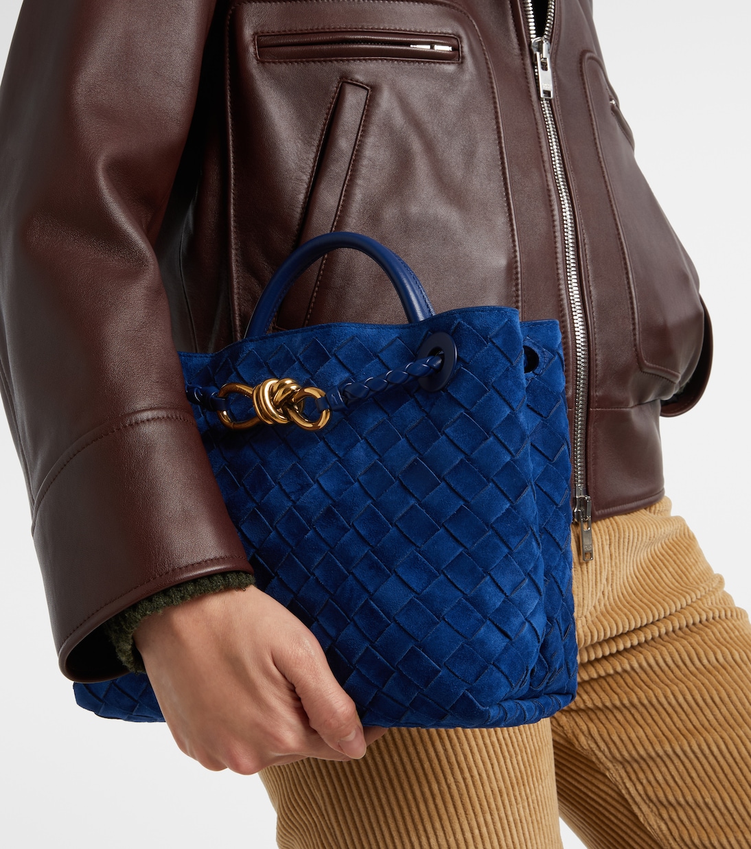 Andiamo Small suede tote bag | Bottega Veneta