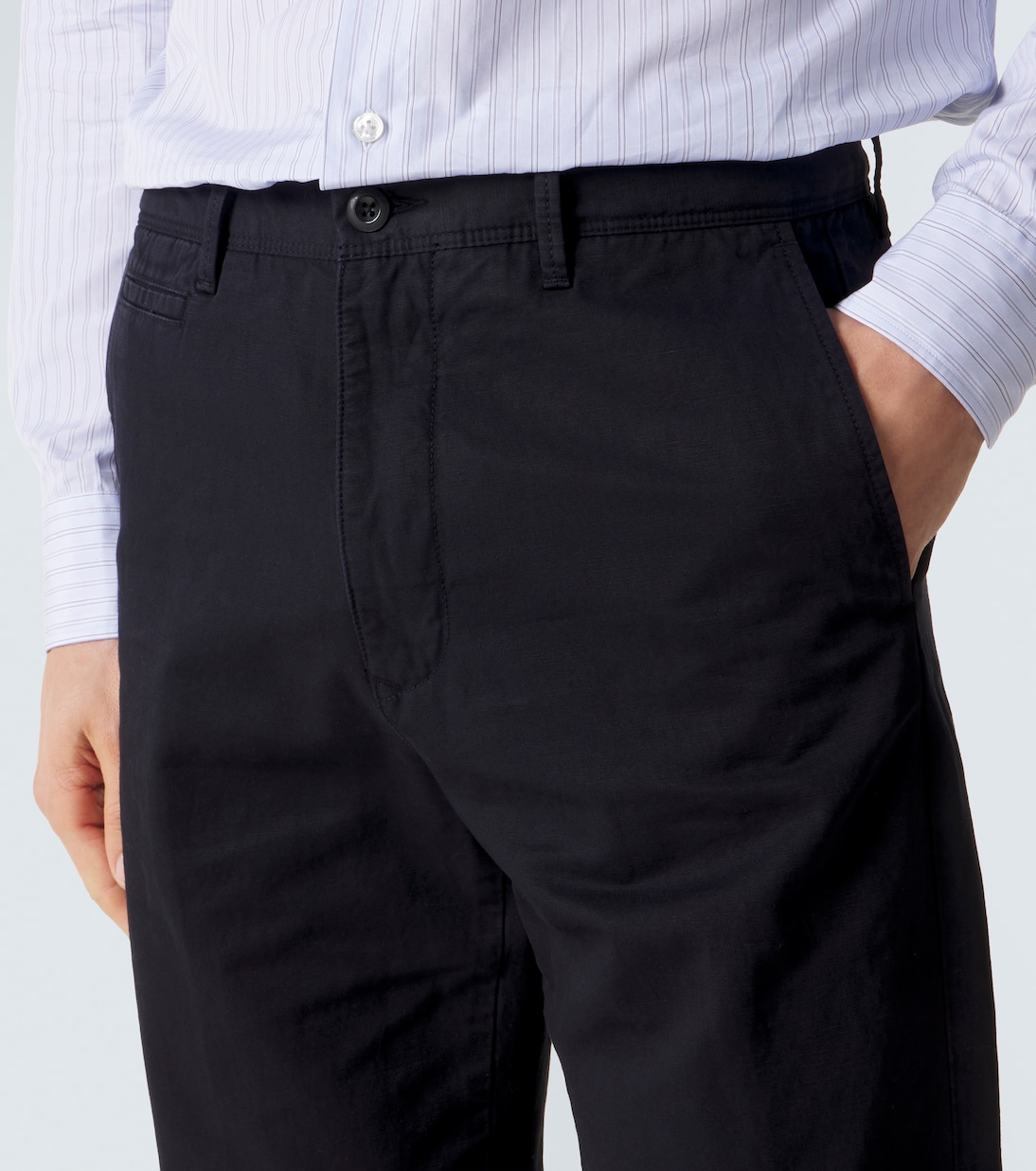 Pantaloni slim in cotone e lino | Slowear