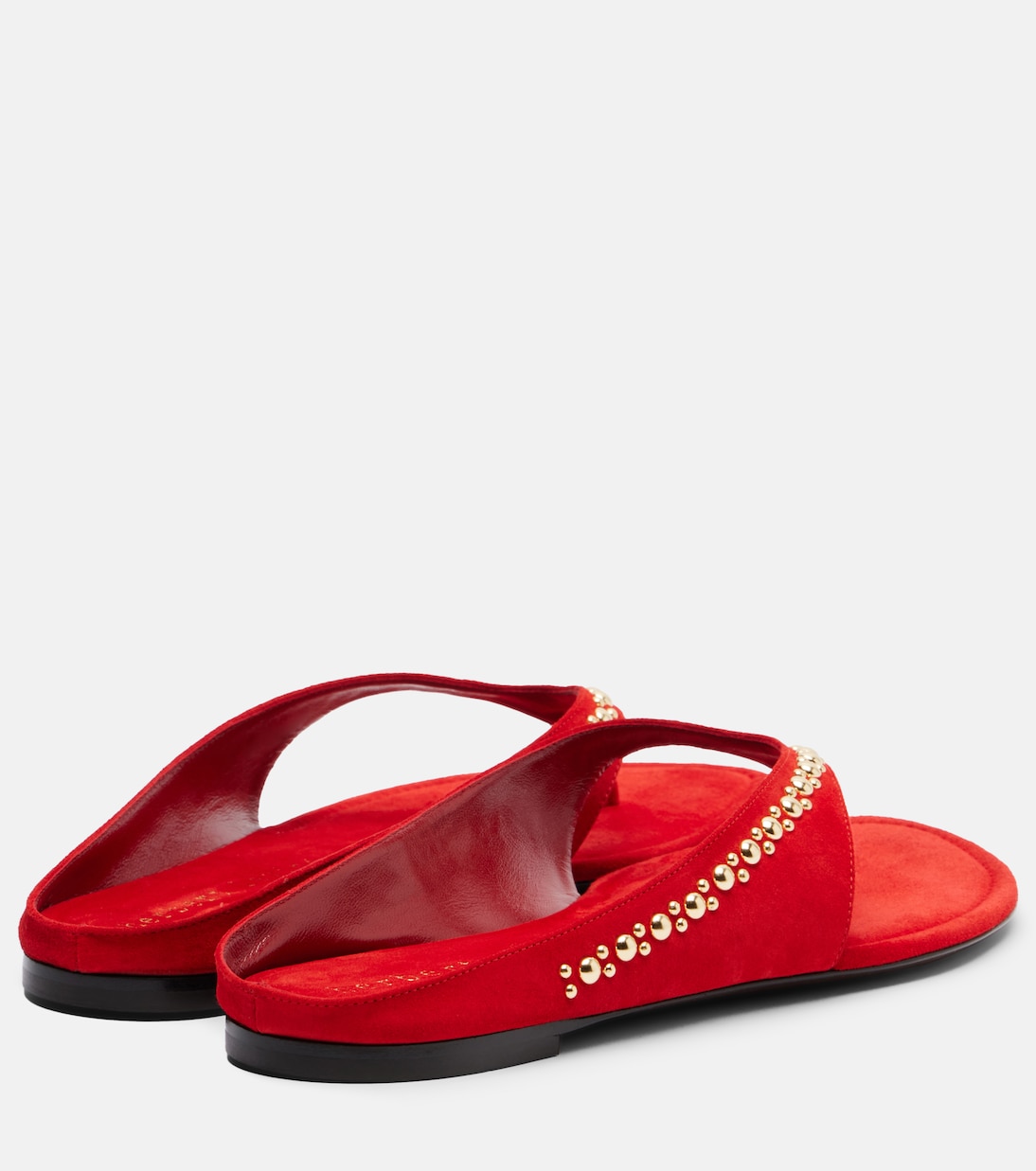 Sun-kissed embellished suede thong sandals | Herbert Levine