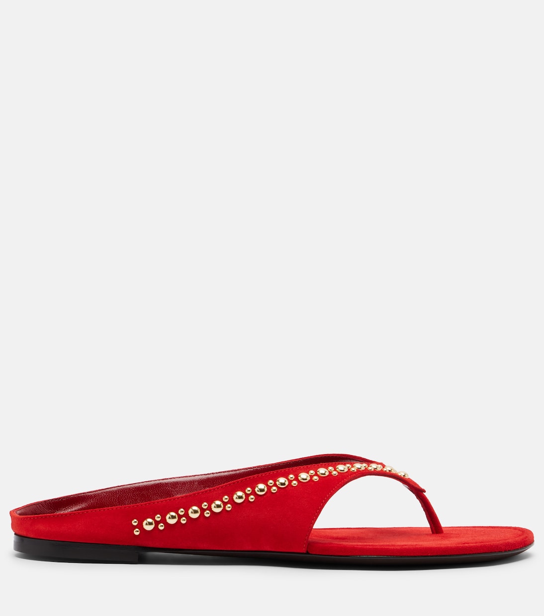 Sun-kissed embellished suede thong sandals | Herbert Levine