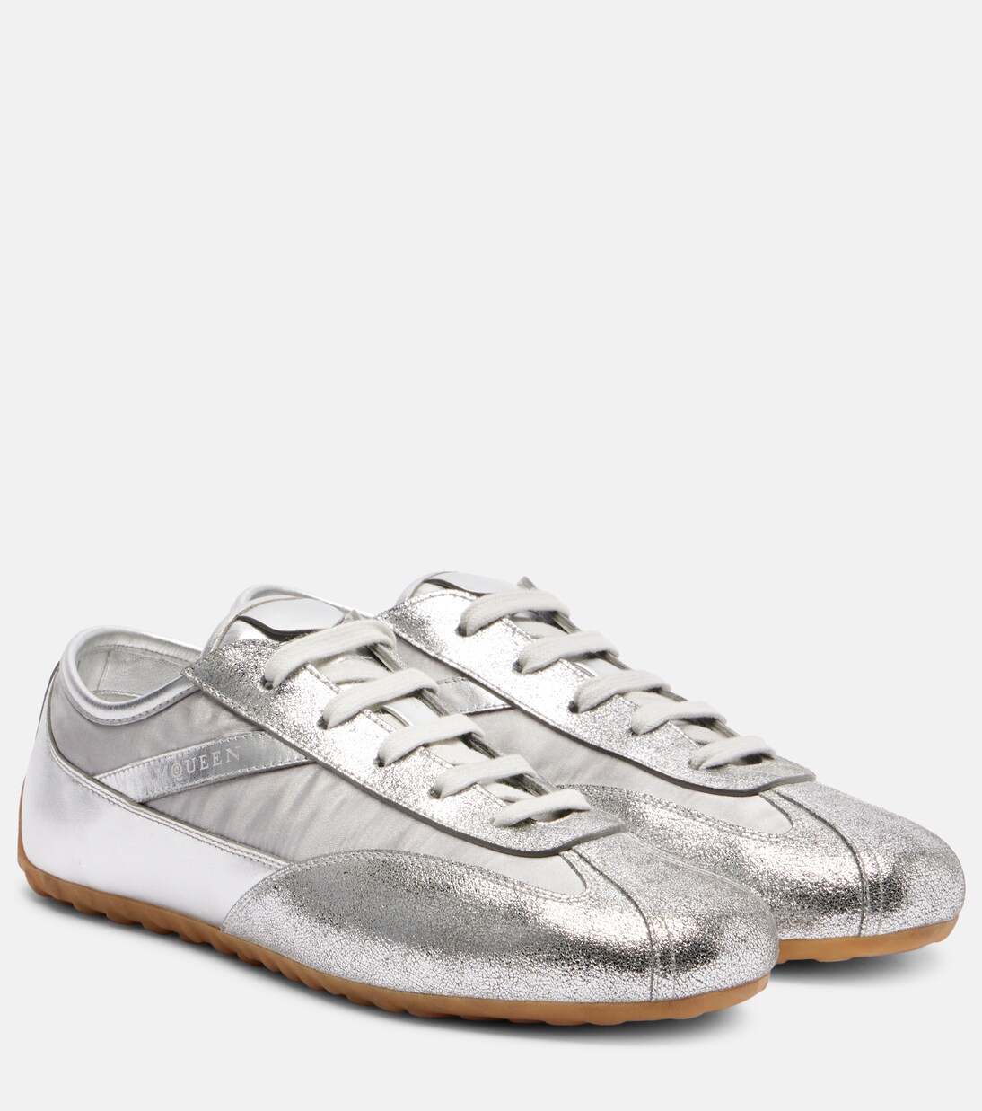 Metallic leather sneakers | McQueen