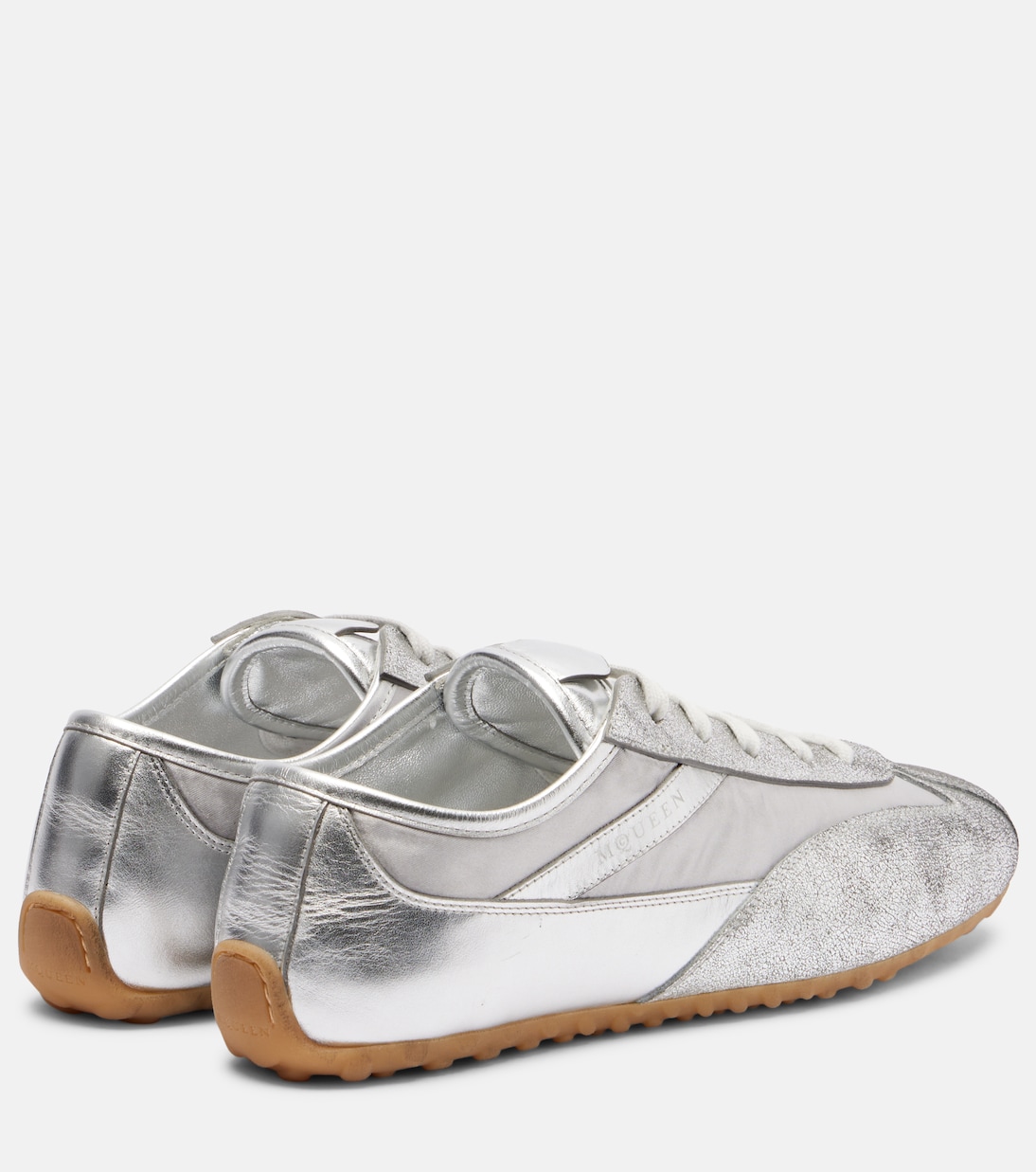 Metallic leather sneakers | McQueen