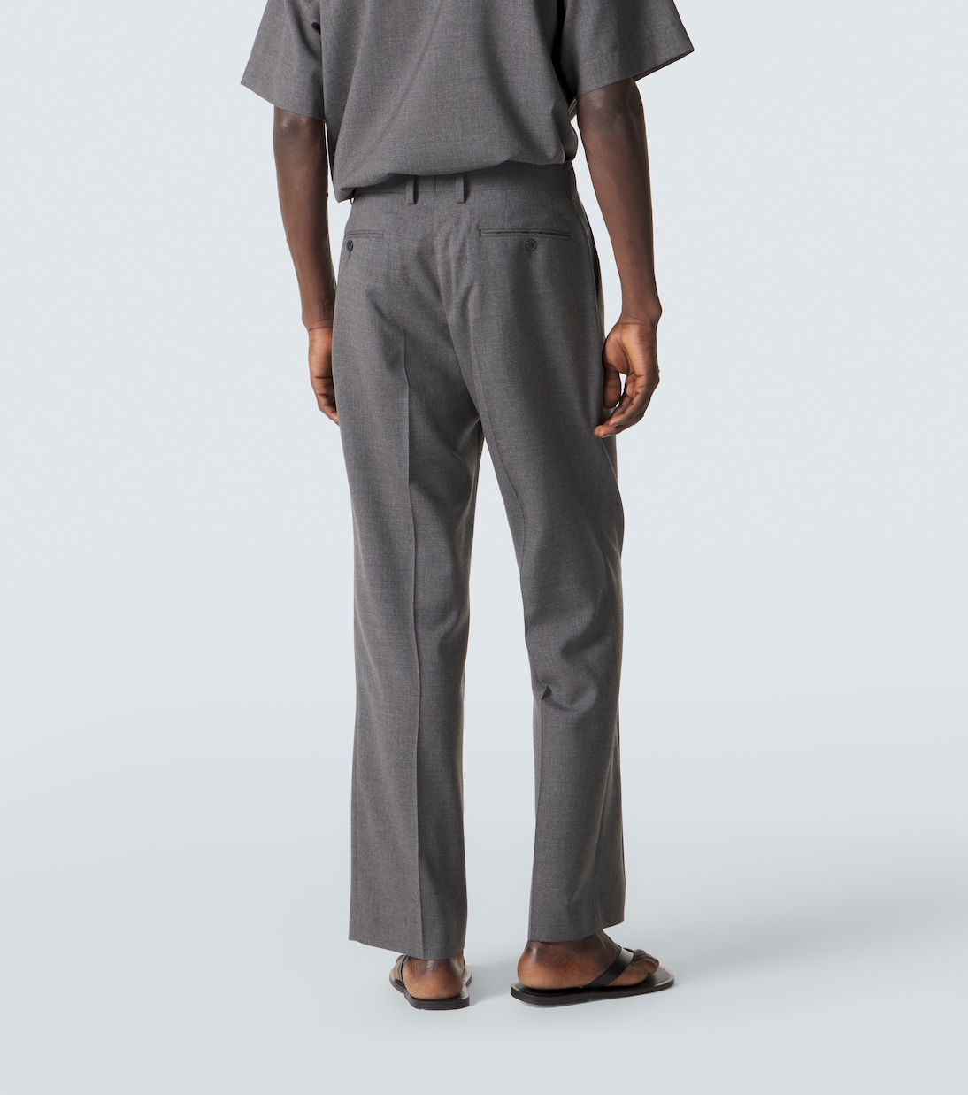 Cashmere poplin wide-leg pants | Auralee