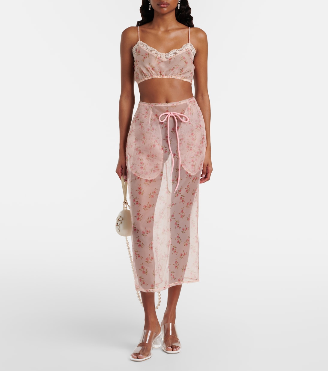 Floral lace-trimmed bra top | Simone Rocha