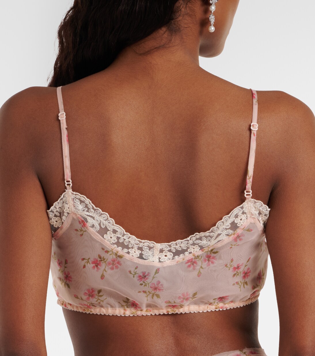 Floral lace-trimmed bra top | Simone Rocha