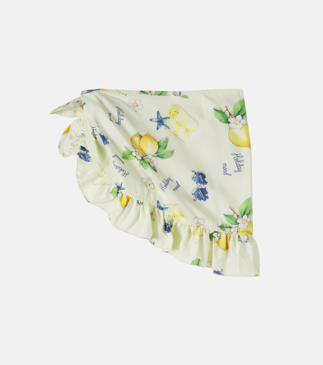 Printed cotton beach cover-up | Monnalisa