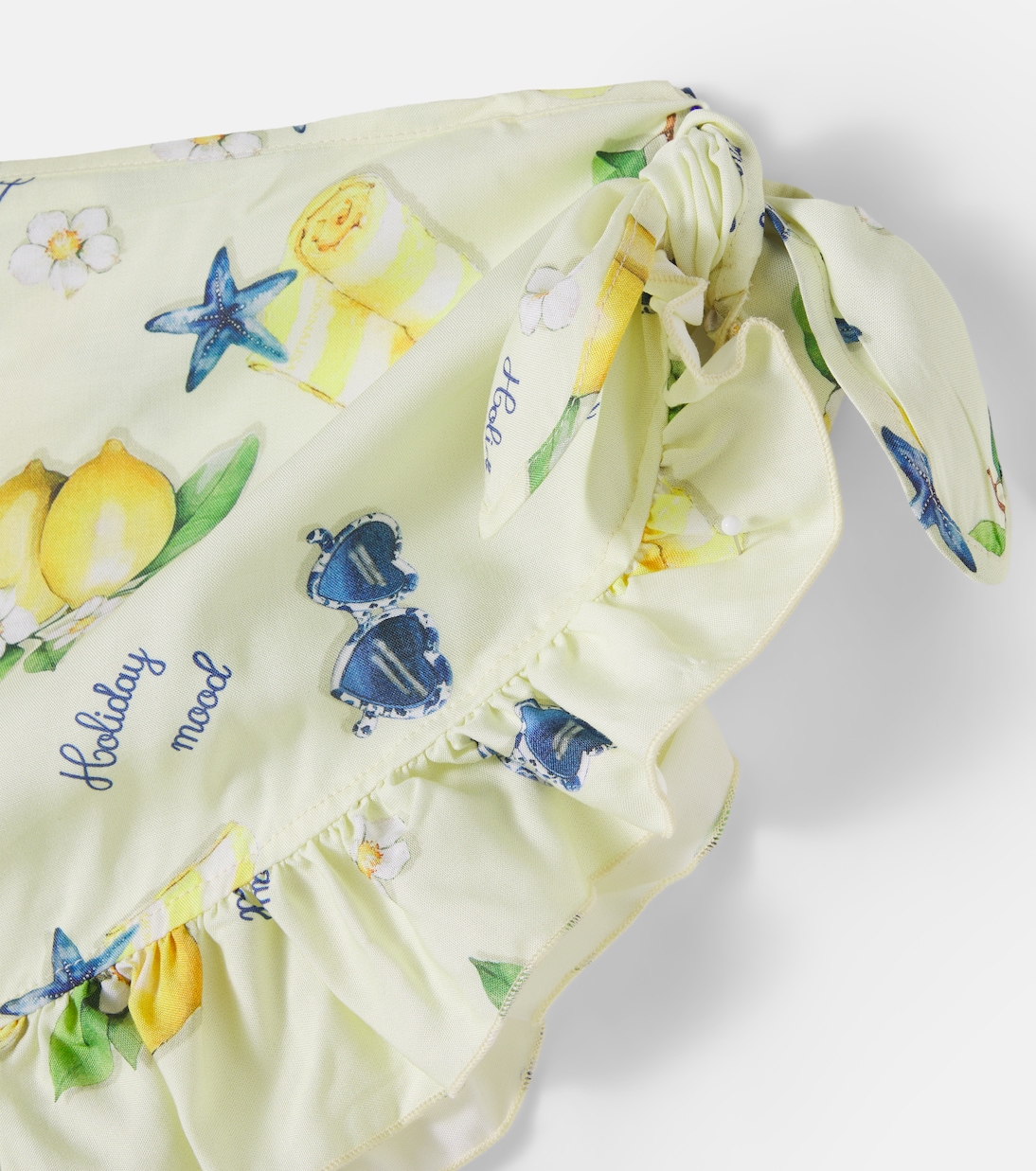 Printed cotton beach cover-up | Monnalisa