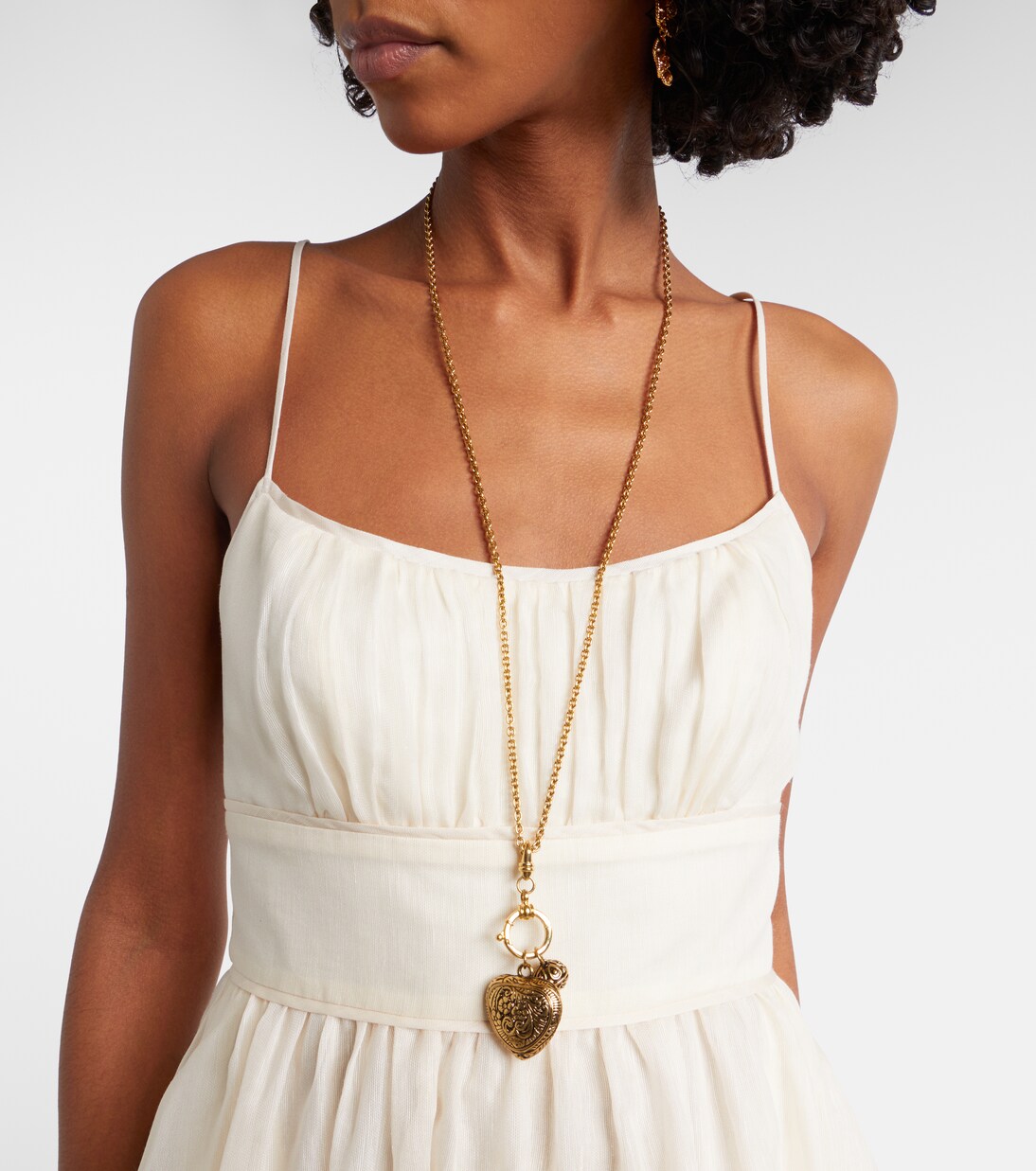 Como printed linen and silk midi dress | Zimmermann