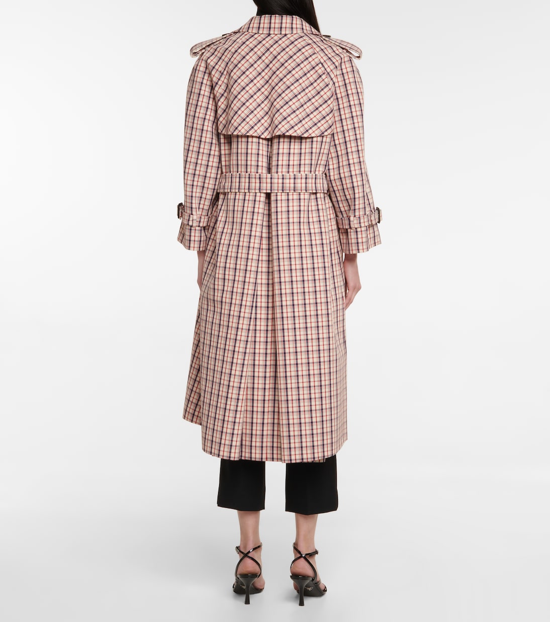 Checked virgin wool coat | Prada