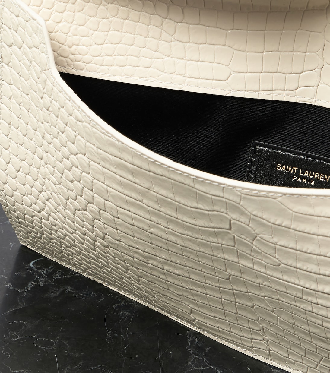 Portafoglio in effetto pelle di coccodrillo SAINT LAURENT Uptown per giovani alla moda