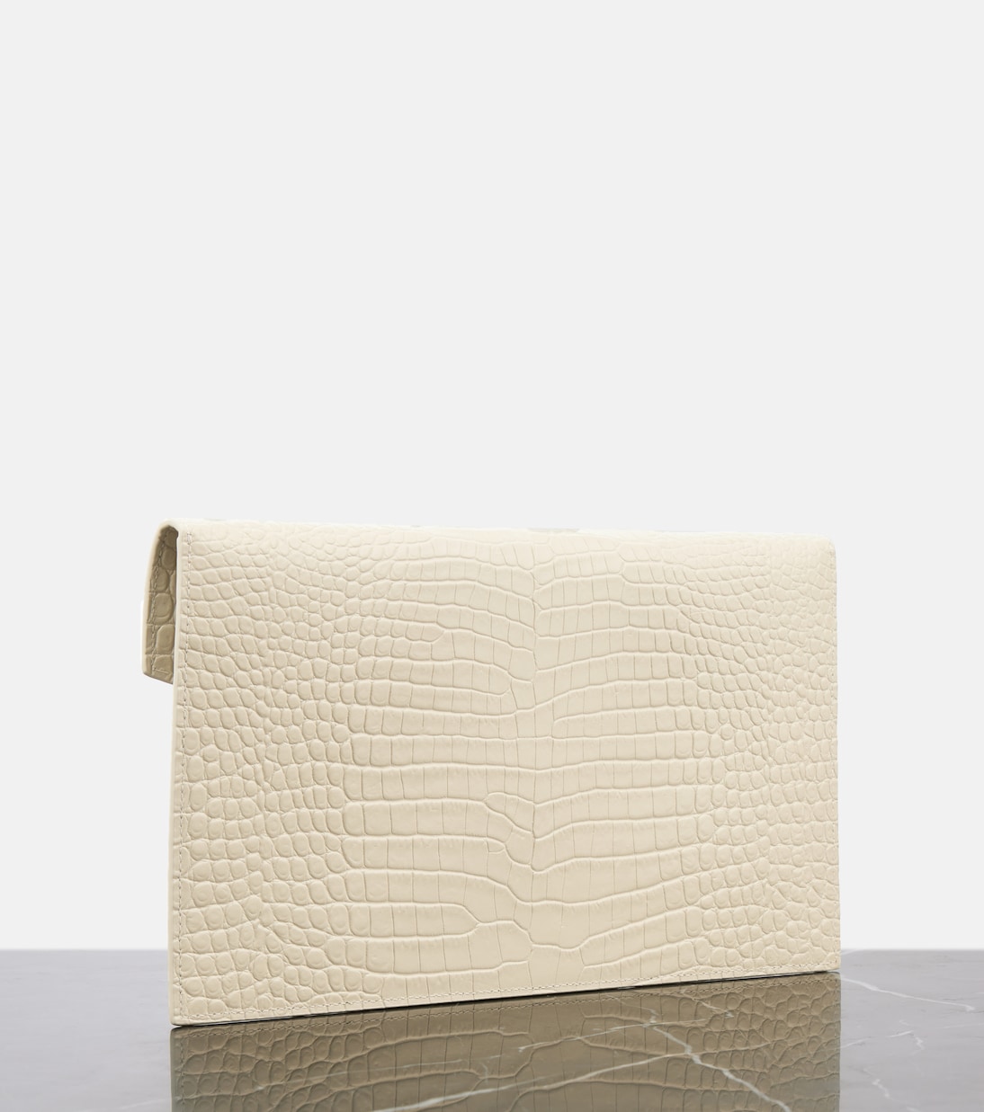 Portafoglio in effetto pelle di coccodrillo SAINT LAURENT Uptown per giovani alla moda